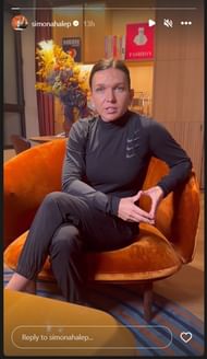 Screengrab from Simona Halep's Instagram